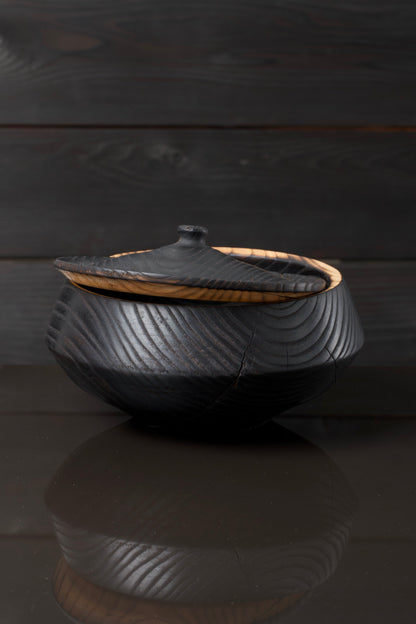 Pièce couverte façon Yakisugi | Frêne BWA by Lu